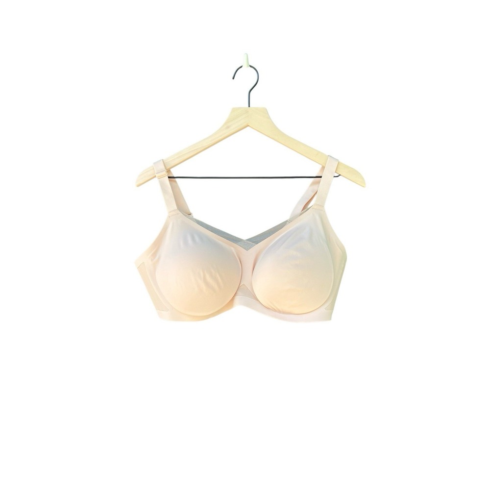 Honeylove Crossover Bra Size 1X Beige Wireless Back‎ Smoothing Extender Incl
